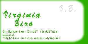virginia biro business card